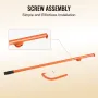 Cant Hook Tool, 46.5 in, Heavy Duty Steel Log Roller, Log Lifter Timber Jack 32" Dia Logs, Forestry Logging Tools, Dual Function