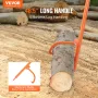 Log Peavey, 46.5 in, Metal Handle Log Lifter, Heavy Duty Log Roller with Max 19 in Opening, Rust-Resistant Log Jack Cant Hook, F