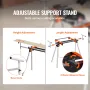 Miter Saw Stand, 300lbs Load Capacity Steel Collapsible Stand for Miter Saw with One-piece Mounting Brackets Clamps, Adjustable 