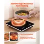 Portable Induction Cooktop, 2200W Electric Induction Burner with 11 Temperature Settings, Countertop Induction Hot Plate with 3H