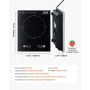 Portable Induction Cooktop, 2200W Electric Induction Burner with 11 Temperature Settings, Countertop Induction Hot Plate with 3H