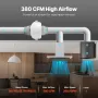 4 "til 4,5" Radon Mitigation Fan System stille 380CFM inline