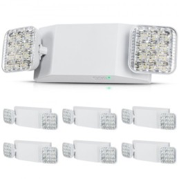 6 PCs Commercial Emergency Light LED Exit Lighting Fixtures Backup Battery