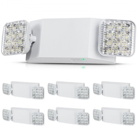 6 PCs Commercial Emergency Light LED Exit Lighting Fixtures Backup Battery