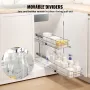 8.5"Wx21"Dx15"H Pull Out Cabinet Organizer, Heavy Duty Slide Out Pantry Shelves, Steel Roll Out Drawers, Sliding Drawer Storage 
