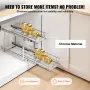 2-lags ledning Træk kabinettet under synkearrangør 8.5 "x21"