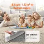 Non Slip Rug Pad Gripper 9 'X 12' tæppemåtte 0,24 "tyk til alle