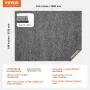 - Slip-Resistant Rug Pad - Protective Cushioning Carpet Pad - 9' x 12' - 1/4"Thick - Dual Surface - Polyester Felt + Latex - Gra