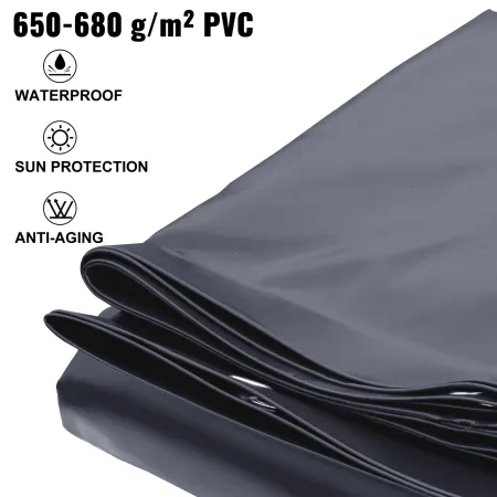 Pool Safety Cover, 4x7 m In-ground Pool Cover, Charcoal PVC Pool Covers, Rectangular Safety Pool Cover Winter Pool Cover Solid S