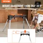 Miter Saw Stand, 330lbs Load Capacity Steel Collapsible Stand for Miter Saw with One-piece Mounting Brackets Clamps, 29.1"-32.9"
