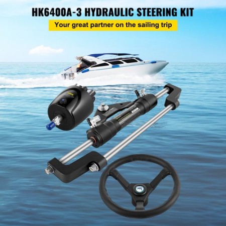 Hydraulic Steering Kit 300HP, Hydraulic Boat Steering Kit Helm Pump, Hydraulic Boat Steering Kit Without Hydraulic Steering