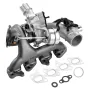 Complete Turbo Turbocharger Chevy Chevrolet Cruze 2011-2015 with Gasket Kit and Solenoid Valve, Sonic 2012-2020 & Trax 2013-2021