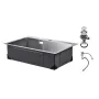 68cm Kitchen Sink Workstation, 304 Stainless Steel Top Mount Sinks, Drop-In Single Bowl Farmhouse Basin with Accessories, Househ