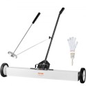 36-Inch Magnetic Sweeper with Wheels Telescoping Magnetic Pickup Tool