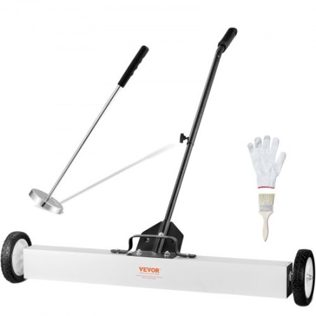 36-Inch Magnetic Sweeper with Wheels Telescoping Magnetic Pickup Tool
