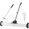 36-Inch Magnetic Sweeper with Wheels Telescoping Magnetic Pickup Tool