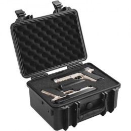 Hard Pistol Cases with Pre-cut PU Foam Lockable Pistol Case for 2 Pistol