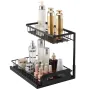 2 Tier Pull Out Cabinet Organizer(10.7"W x 14.2"D ), Under Sink Organizer and Storage, Slide Out Drawer Cabinet Organizer, Wire 