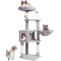 Cat Tree 45.2" Cat Tower with Cat Condo Sisal Scratching Post Light Grey