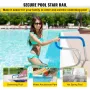 Pool Rail 30x22" Pool Railing 304 Stainless Steel 250LBS Load Capacity Silver Rustproof Pool Handrail Humanized Swimming Pool Ha