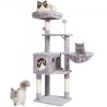 Cat Tree 45.2 "Cat Tower med Cat Condo Sisal Scratching Post Light Gray