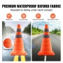 Safety Cones, 4 Pack 18 inch Collapsible Traffic Cones, Construction Cones with Reflective Collars, Wide Base and A Storage