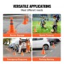Safety Cones, 4 Pack 18 inch Collapsible Traffic Cones, Construction Cones with Reflective Collars, Wide Base and A Storage