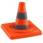 Safety Cones, 4 Pack 18 inch Collapsible Traffic Cones, Construction Cones with Reflective Collars, Wide Base and A Storage