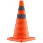 Safety Cones, 4 Pack 18 inch Collapsible Traffic Cones, Construction Cones with Reflective Collars, Wide Base and A Storage