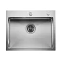 55cm Kitchen Sink Workstation, 304 Stainless Steel Top Mount Sinks, Drop-In Single Bowl Farmhouse Basin with Accessories, Househ