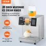 Commercial Snowflake Ice Machine, 529.1LBS/24H Snowflake Ice Maker, Stainless Steel Ice Shaver Machine, Electric Snow Cone Maker