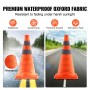 Safety Cones, 4 Pack 18 inch Collapsible Traffic Cones, Construction Cones with Reflective Collars, Wide Base and A Storage