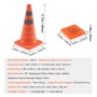 Safety Cones, 4 Pack 18 inch Collapsible Traffic Cones, Construction Cones with Reflective Collars, Wide Base and A Storage