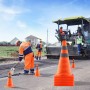 Safety Cones, 4 Pack 18 inch Collapsible Traffic Cones, Construction Cones with Reflective Collars, Wide Base and A Storage