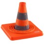Safety Cones, 4 Pack 18 inch Collapsible Traffic Cones, Construction Cones with Reflective Collars, Wide Base and A Storage