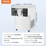 Commercial Snowflake Ice Machine, 397LBS/24H Snowflake Ice Maker, Stainless Steel Ice Shaver Machine, Electric Snow Cone Maker, 