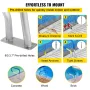 Pool Rail 30x22" Pool Railing 304 Stainless Steel 250LBS Load Capacity Silver Rustproof Pool Handrail Humanized Swimming Pool Ha