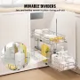 12"Wx21"Dx15"H Pull Out Cabinet Organizer, Heavy Duty Slide Out Pantry Shelves, Steel Roll Out Drawers, Sliding Drawer Storage f