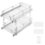 12"Wx21"Dx15"H Pull Out Cabinet Organizer, Heavy Duty Slide Out Pantry Shelves, Steel Roll Out Drawers, Sliding Drawer Storage f