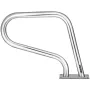 Pool Rail 30x22" Pool Railing 304 Stainless Steel 250LBS Load Capacity Silver Rustproof Pool Handrail Humanized Swimming Pool Ha