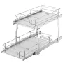 12"Wx21"Dx15"H Pull Out Cabinet Organizer, Heavy Duty Slide Out Pantry Shelves, Steel Roll Out Drawers, Sliding Drawer Storage f