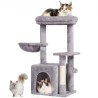 Cat Tree 31.4 "Cat Tower med Cat Condo Sisal Scratching Post Light Gray