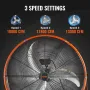 Drum Fan, 30 Inch High Velocity Industrial Shop Fan, Heavy Duty Commercial Use 3-Speed 13000CFM, 360°Adjustable Tilting Industri