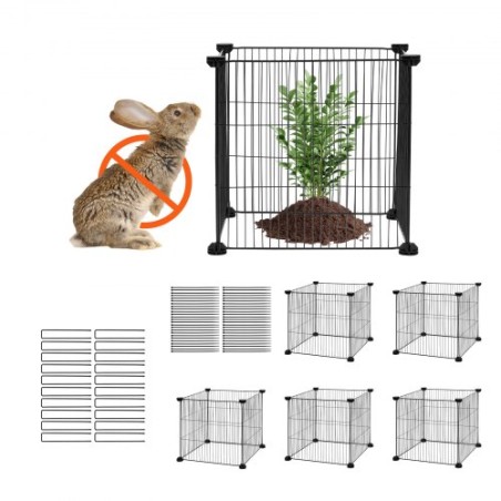 5 Pack Plant Protector fra Animals 15.35 '' X 15.35 '' Metal Plant Cage