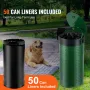 Dog Poop Trash Can with 50 Liner Bags, 11.5 Gallons Outdoor Dog Waste Bin with Lid & Liner Clip for Pet Waste Station, Dog Waste