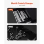 Portable Socket Organizer Tray, 3-Piece Metric & SAE Socket Organizer Set, 1/4'', 3/8'' and 1/2'' Heavy-Duty Socket Holder with 