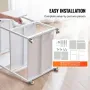 Heat Press Table, 3 Tier Movable Heat Press Stand, Foldable Heat Transfer Machine Stand with Wheels and Vinyl Roll Holder, Rolli