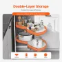 Swing Right Blind Corner Cabinet, Pull Out Organizer for 36 inch Width Blind Cabinet, 2 Tier Height Adjustable Swing Tray, Soft 