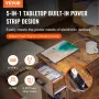 Farmhouse End Table, Night Stand with USB Ports and Outlets, 3 Tiers End Table Side Table with Storage Cabinet and 1 Drawer, Ide
