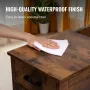 Farmhouse End Table Night Stand med USB Ports & Outlets 3 Tiers